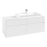 V&B Meuble sous lavabo Collaro 140x54,8x50cm, lavabo à droite, blanc mat-4