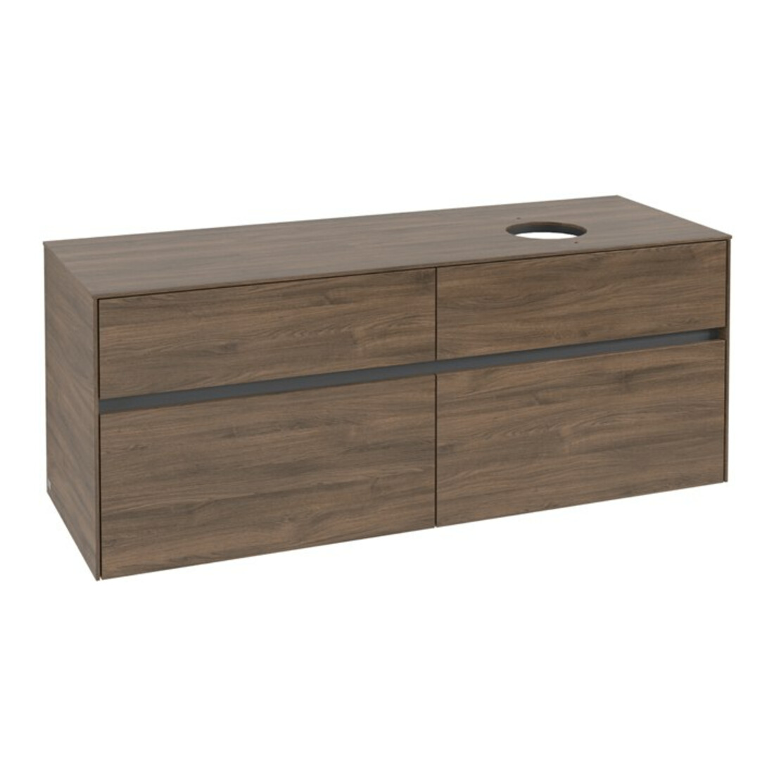 V&B Meuble sous lavabo Collaro 140x54,8x50cm, lavabo à droite, chêne Arizona