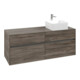 V&B Meuble sous-lavabo Collaro 140x54,8x50cm, lavabo à droite, chêne pierre-1