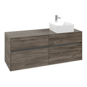 V&B Meuble sous-lavabo Collaro 140x54,8x50cm, lavabo à droite, chêne pierre