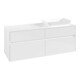 V&B Meuble sous-lavabo Collaro 140x54,8x50cm, lavabo à droite, LED 10W, blanc brillant-3
