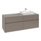 V&B Meuble sous-lavabo Collaro 140x54,8x50cm, lavabo à droite, LED 10W, gris so.-1
