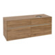 V&B Meuble sous-lavabo Collaro 140x54,8x50cm, lavabo à droite, LED 10W, Kan Oa-3