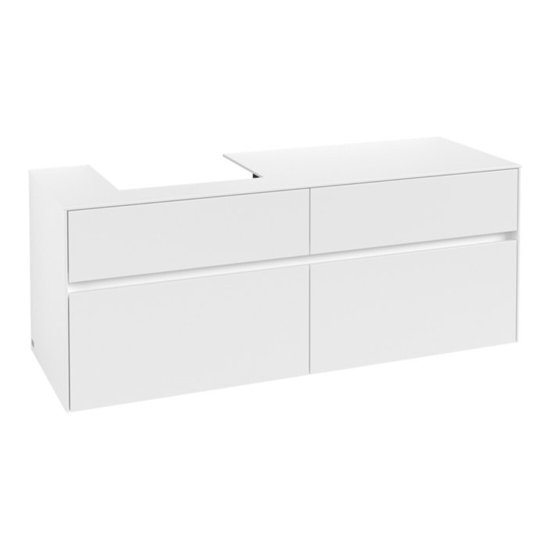 V&B Meuble sous-lavabo Collaro 140x54,8x50cm, lavabo à gauche, blanc mat