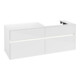 V&B Meuble sous-lavabo Collaro 140x54,8x50cm, lavabo droit, LED 10W, blanc brillant-1