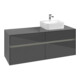 V&B Meuble sous-lavabo Collaro 140x54,8x50cm, Lavabo droit, LED 10W, glo Gr-1