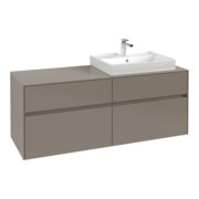 V&B Meuble sous lavabo Collaro 140x54,8x50cm, lavabo droite, chêne blanc