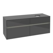 V&B Meuble sous-lavabo Collaro 140x54,8x50cm, lavabo droite, LED 10W, glo Gr-3