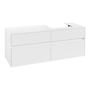 V&B Meuble sous lavabo Collaro 140x54,8x50cm, lave-mains à droite, blanc mat-4