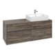 V&B Meuble sous lavabo Collaro 140x54,8x50cm, lave-mains droit, chêne stone-1