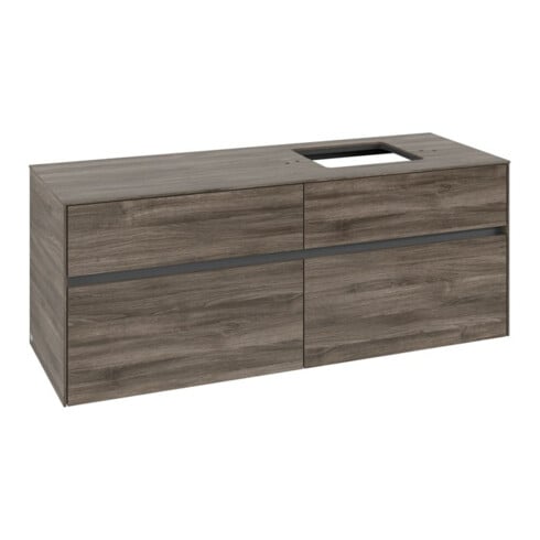V&B Meuble sous lavabo Collaro 140x54,8x50cm, lave-mains droit, chêne stone