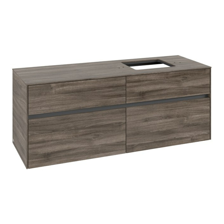 V&B Meuble sous lavabo Collaro 140x54,8x50cm, lave-mains droit, chêne stone