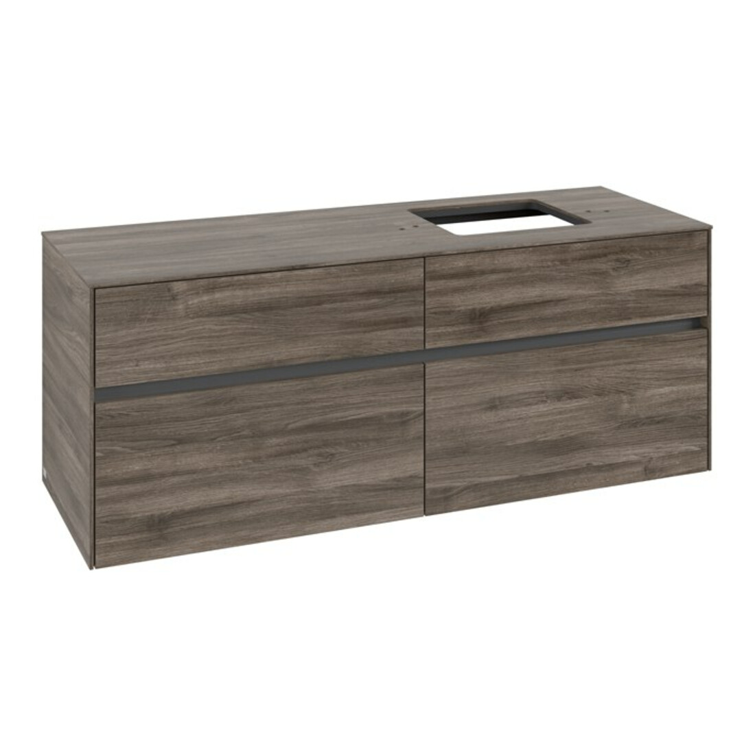 V&B Meuble sous lavabo Collaro 140x54,8x50cm, lave-mains droit, chêne stone