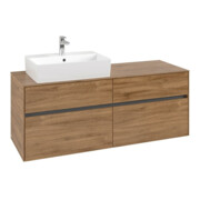 V&B Meuble sous lavabo Collaro 140x54,8x50cm, LT gauche, chêne Kansas