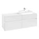 V&B Meuble sous-lavabo Collaro 140x54,8x50cm, LV droite, blanc brillant-3