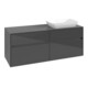V&B Meuble sous-lavabo Collaro 140x54,8x50cm, LV droite, gris brillant-3
