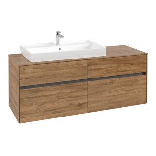 V&B Meuble sous lavabo Collaro 140x54,8x50cm, LV gauche, chêne kansas