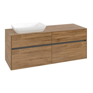 V&B Meuble sous lavabo Collaro 140x54,8x50cm, LV gauche, chêne Kansas