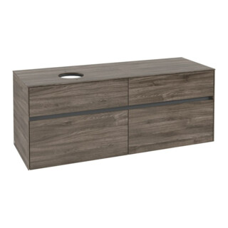 V&B Meuble sous-lavabo Collaro 140x54,8x50cm, LV gauche, chêne pierre