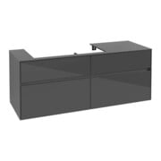 V&B Meuble sous lavabo Collaro 140x54,8x50cm, LV gauche, gris brillant