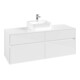 V&B Meuble sous lavabo Collaro 140x54,8x50cm, pour lavabo central, blanc brillant-3