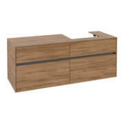 V&B Meuble sous lavabo Collaro 140x54,8x50cm, vasque à droite, chêne Kansas