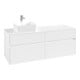 V&B Meuble sous lavabo Collaro 140x54,8x50cm, vasque à gauche, blanc mat-1