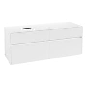 V&B Meuble sous lavabo Collaro 140x54,8x50cm, vasque à gauche, blanc mat-3