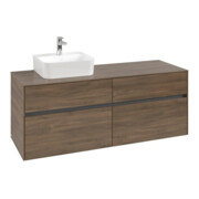 V&B Meuble sous lavabo Collaro 140x54,8x50cm, vasque à gauche, chêne Arizona