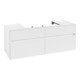 V&B Meuble sous lavabo Collaro 140x54,8x50cm, vasque centrale, blanc mat-1