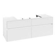 V&B Meuble sous lavabo Collaro 140x54,8x50cm, vasque centrale, blanc mat
