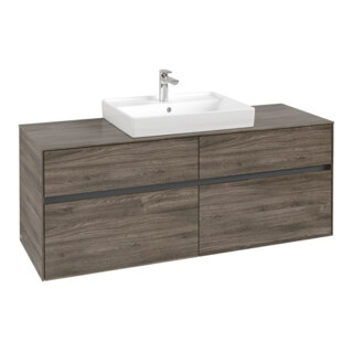 V&B Meuble sous lavabo Collaro 140x54,8x50cm, vasque centrale, chêne pierre