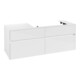 V&B Meuble sous-lavabo Collaro 140x54,8x50cm, vasque droite, blanc brillant-1
