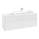 V&B Meuble sous-lavabo Collaro 140x54,8x50cm, vasque droite, blanc brillant-3