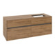 V&B Meuble sous lavabo Collaro 140x54,8x50cm, vasque droite, chêne Kansas-4