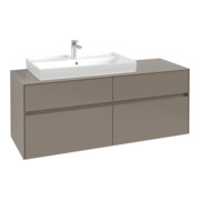 V&B Meuble sous lavabo Collaro 140x54,8x50cm, vasque gauche, vert doux