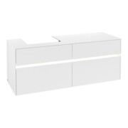 V&B Meuble sous lavabo Collaro 140x54,8x50cm, WT l, LED 10W, blanc mat