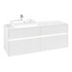 V&B Meuble sous lavabo Collaro 140x54,8x50cm, WT l, LED 10W, blanc mat
