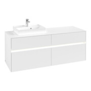 V&B Meuble sous lavabo Collaro 140x54,8x50cm, WT l, LED 10W, blanc mat-4