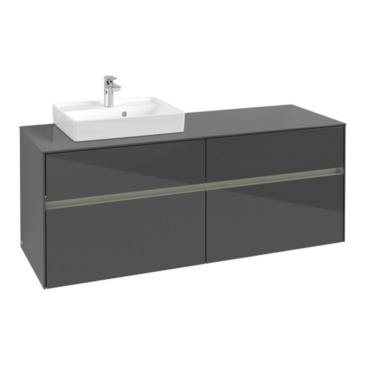 V&B Meuble sous-lavabo Collaro 140x54,8x50cm, WT l, LED 10W, glo Gr