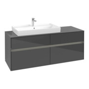 V&B Meuble sous lavabo Collaro 140x54,8x50cm, WT l, LED 10W, glo Gr