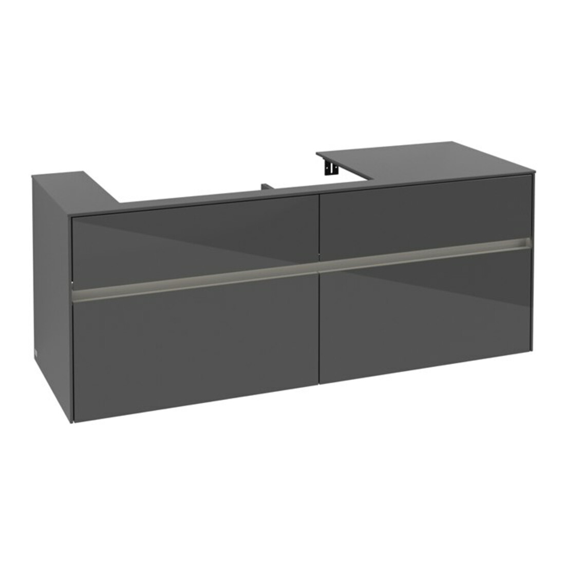 V&B Meuble sous lavabo Collaro 140x54,8x50cm, WT l, LED 10W, glo Gr