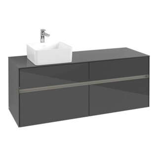 V&B Meuble sous-lavabo Collaro 140x54,8x50cm, WT l, LED 10W, glo Gr