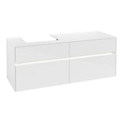 V&B Meuble sous lavabo Collaro 140x54,8x50cm, WT l, LED 10W, glo wh.
