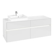 V&B Meuble sous lavabo Collaro 140x54,8x50cm, WT l, LED 10W, glo wh.-3