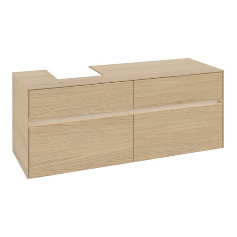 V&B Meuble sous lavabo Collaro 140x54,8x50cm, WT l, LED 10W, Nord Oa