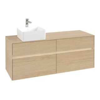 V&B Meuble sous-lavabo Collaro 140x54,8x50cm, WT l, LED 10W, Nord Oa