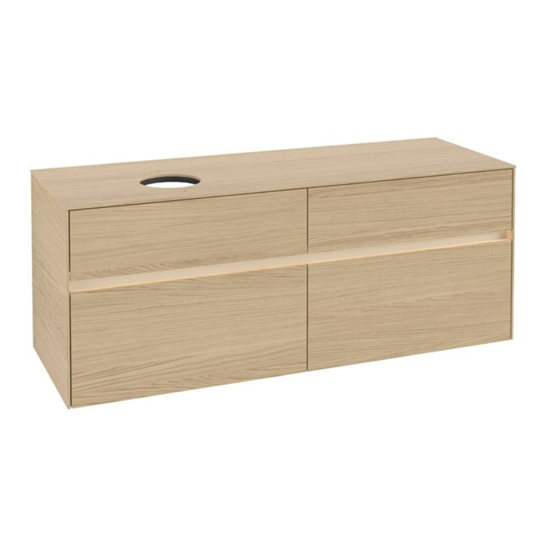 V&B Meuble sous-lavabo Collaro 140x54,8x50cm, WT l, LED 10W, Nord Oa