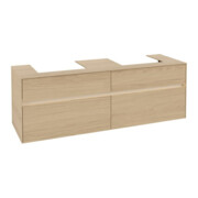 V&B Meuble sous-lavabo Collaro 160x54,8x50 cm, 2 tiroirs, avec LED, Nord Oa