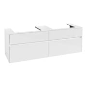 V&B Meuble sous lavabo Collaro 160x54,8x50 cm, 2 tiroirs, blanc brillant-3